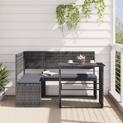 Questo divano da giardino a L è il complemento perfetto al vostro giardino, terrazza, o patio, e offre uno spazio confortevol ...