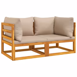 Divani Angolari Modulari 2pz Cuscini Tortora Massello Acaciacod mxl 71604 - Vista aggiuntiva 2