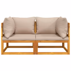 Divani Angolari Modulari 2pz Cuscini Tortora Massello Acaciacod mxl 71604 - Vista aggiuntiva 3