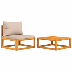 Set Divani da Giardino 2pz con Cuscini Legno Massello Acaciacod mxl 95630 - Vista aggiuntiva 2