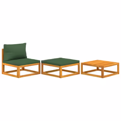 Set Mobili da Giardino 3pz con Cuscini Legno Massello di Acaciacod mxl 102601 - Vista aggiuntiva 2