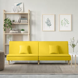 Vidaxl - Divano Letto, Divano convertibile Giallo Chiaro in Tessuto
