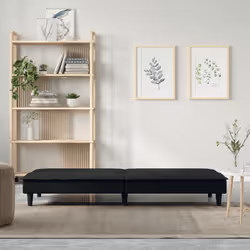 vidaXL Divano Letto Nero in Tessuto - Vista aggiuntiva 3