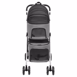 Passeggino Cani Pieghevole 2 Livelli Grigio 83x48x97cm Tessutocod mxl 121022 - Vista aggiuntiva 3