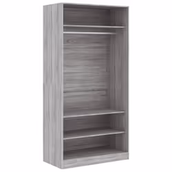 vidaXL Armadio Grigio Sonoma 100x50x200 cm in Legno Multistrato - Vista aggiuntiva 2
