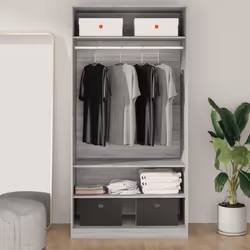 vidaXL Armadio Grigio Sonoma 100x50x200 cm in Legno Multistrato - Vista aggiuntiva 3