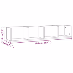 VidaXL 826617 scaffale Legno Quercia, Marrone - Vista aggiuntiva 7