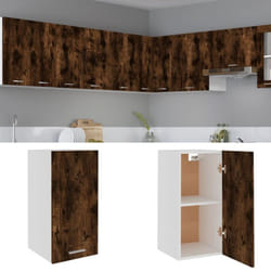 Mobile Pensile Rovere Fumo 29,5x31x60 cm in Legno Multistrato Vidaxl 32223