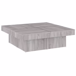 vidaXL Tavolino da Salotto Grigio Sonoma 90x90x28 cm Legno Multistrato - Vista aggiuntiva 2