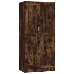 vidaXL Armadio Rovere Fumo 82,5x51,5x180 cm in Legno Multistrato - Vista aggiuntiva 2
