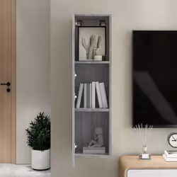 Mobile Porta TV a Parete Grigio Sonoma 30,5x30x110 cmcod mxl 81657 - Vista aggiuntiva 3