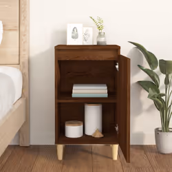 vidaXL Comodino Rovere Marrone 40x35x70 cm in Legno Multistrato - Vista aggiuntiva 3