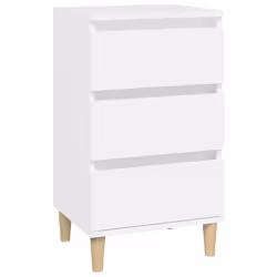 vidaXL Comodino Bianco 40x35x70 cm in Legno Multistrato - Vista aggiuntiva 2