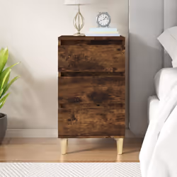 Comodino Rovere Fumo 40x35x70 cm Legno Multistratocod mxl 102295