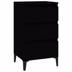 Comodino Nero 40x35x70 cm in Legno Multistratocod mxl 127316 - Vista aggiuntiva 2