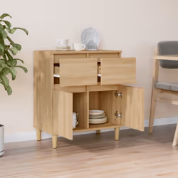 vidaXL Credenza Rovere Sonoma 60x35x70 cm in Legno Multistrato - Vista aggiuntiva 3