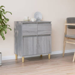 Credenza, Madia per salotto Grigio Sonoma 60x35x70 cm in Legno Multistrato Vidaxl