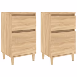 vidaXL Comodini 2pz Rovere Sonoma 40x35x70 cm - Vista aggiuntiva 2