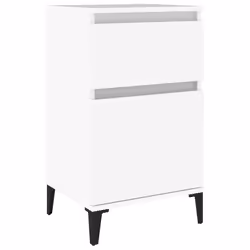 vidaXL Comodino Bianco 40x35x70 cm - Vista aggiuntiva 2