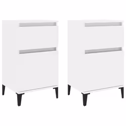 VidaXL 819713, Bianco, Metallo, Legno, 400 mm, 350 mm, 700 mm, 2 pz