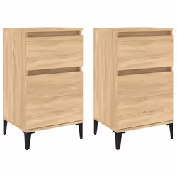 VidaXL 819715, Quercia, Metallo, Legno, 400 mm, 350 mm, 700 mm, 2 pz
