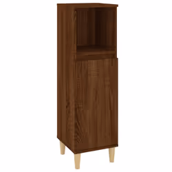 Armadietto Bagno Rovere Marrone 30x30x100 cm Legno Multistratocod mxl 103801 - Vista aggiuntiva 2