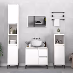 Questo mobile da bagno è un'ottima scelta per il vostro bagno, per renderlo ordinato e pulito! Materiale resistente: Il legno ...