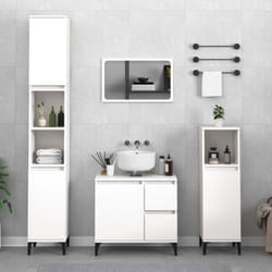 Vidaxl - Armadietto da Bagno Bianco 30x30x100 cm in Legno Multistrato