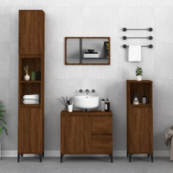 Vidaxl - Armadietto Bagno, Mobile da Bagno Rovere Marrone 30x30x100 cm Legno Multistrato 4403