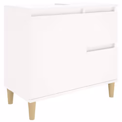 vidaXL Armadietto da Bagno Bianco 65x33x60 cm in Legno Multistrato - Vista aggiuntiva 2