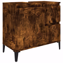 Armadietto Bagno Rovere Fumo 65x33x60 cm in Legno Multistratocod mxl 79200 - Vista aggiuntiva 2