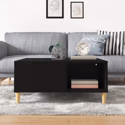Tavolino da Salotto Nero 80x80x36,5 cm in Legno Multistratocod mxl 121250 - Vista aggiuntiva 3