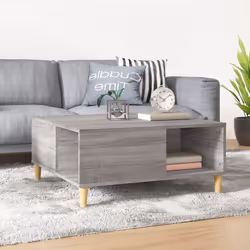Tavolino Salotto Grigio Sonoma 80x80x36,5 cm Legno Multistratocod mxl 130095