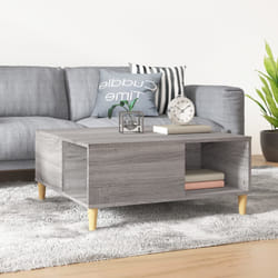 Tavolino Salotto Grigio Sonoma 80x80x36,5 cm Legno Multistratocod mxl 130095