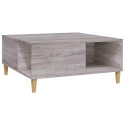 Tavolino Salotto Grigio Sonoma 80x80x36,5 cm Legno Multistratocod mxl 130095
