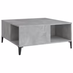 vidaXL Tavolino Salotto Grigio Cemento 80x80x36,5 cm Legno Multistrato - Vista aggiuntiva 2