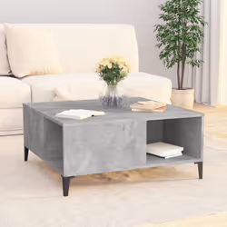 vidaXL Tavolino Salotto Grigio Cemento 80x80x36,5 cm Legno Multistrato - Vista aggiuntiva 3