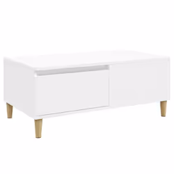 vidaXL Tavolino da Salotto Bianco 90x50x36,5 cm in Legno Multistrato - Vista aggiuntiva 2