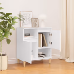 vidaXL Credenza Bianca 60x35x70 cm in Legno Multistrato - Vista aggiuntiva 3