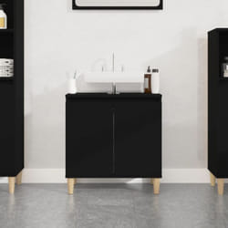 Vidaxl - Mobile Lavabo Nero 58x33x60 cm in Legno Multistrato 25290