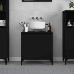 Mobile Lavabo Nero 58x33x60 cm in Legno Multistratocod mxl 78338