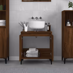 Mobile Lavabo Rovere Marrone 58x33x60 cm in Legno Multistratocod mxl 127645