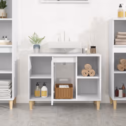 Mobile Lavabo Bianco 80x33x60 cm in Legno Multistratocod mxl 126265 - Vista aggiuntiva 3