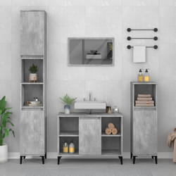 Vidaxl - Mobile Lavabo Grigio Cemento 80x33x60 cm in Legno Multistrato 6911