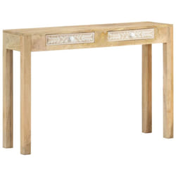 Tavolo Consolle, Tavolo da ingresso 110x30x75 cm Legno Massello Sbiancato di Mango Vidaxl
