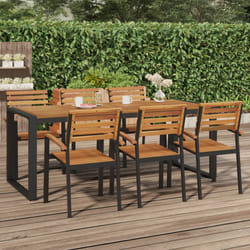 Tavolo Giardino con Gambe a U 200x90x75cm Legno Massello Acaciacod mxl 104433