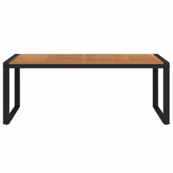 Tavolo Giardino con Gambe a U 200x90x75cm Legno Massello Acaciacod mxl 104433 - Vista aggiuntiva 3