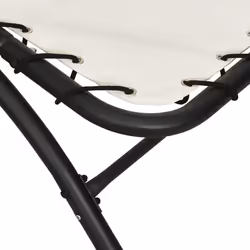 VidaXL 362705 sedia da esterno Salone Seduta imbottita Poliestere, Acciaio, Tessile Crema - Vista aggiuntiva 5