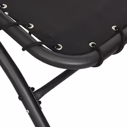 VidaXL 362706 sedia da esterno Salone Seduta imbottita Poliestere, Acciaio, Tessile Nero - Vista aggiuntiva 5