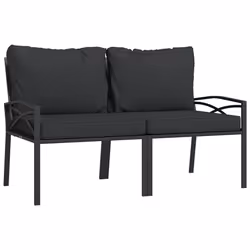 Sedie da Giardino con Cuscini Grigi 2pz 62x75x79 cm Acciaiocod mxl 94685 - Vista aggiuntiva 2